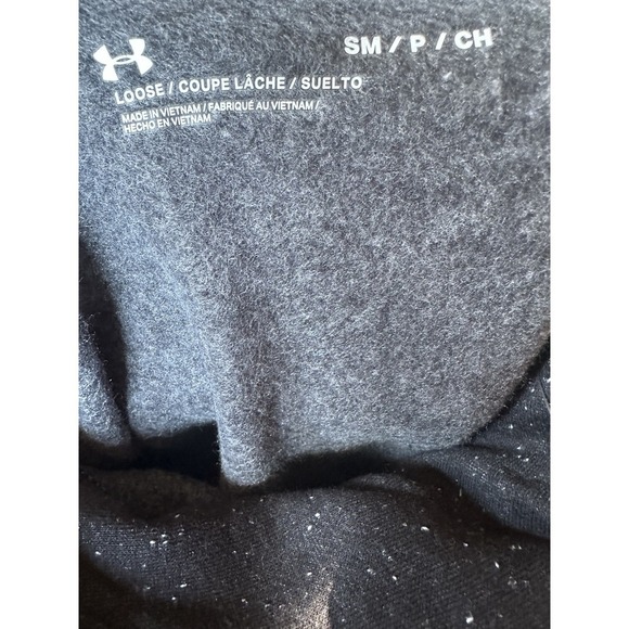 Under Armour Women's Rival Fleece Wrap Neck Pullover Loose Black Sweater  SZ SM - Picture 6 of 8